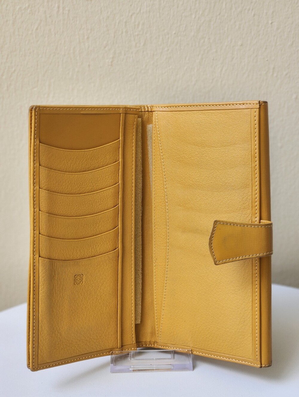 Loewe Madrid Vintage Mustard Yellow Leather Continental Wallet With Box, Dustbag - Picture 4 of 15